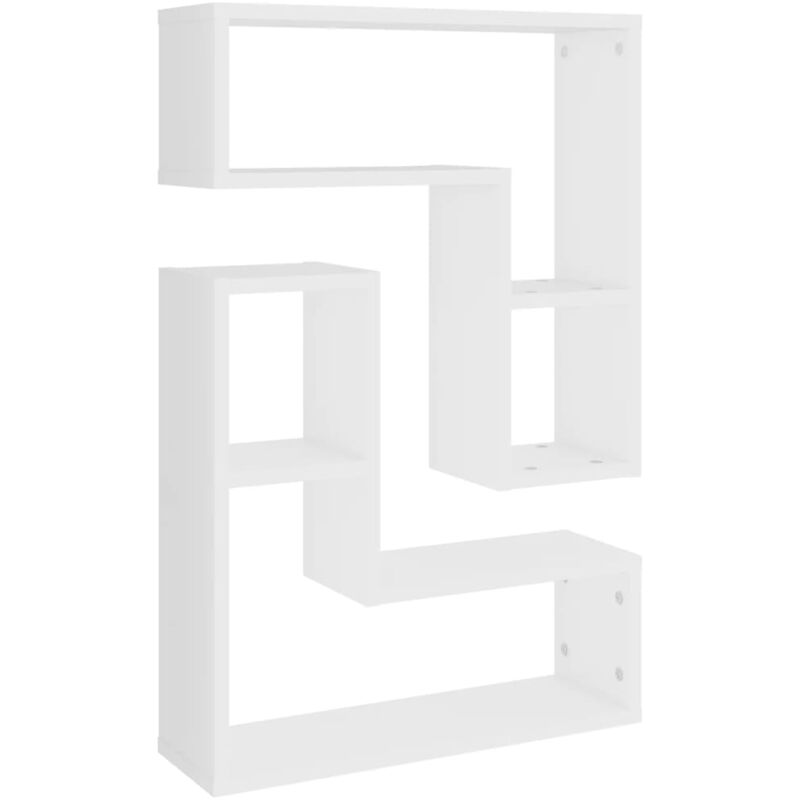 

vidaXL Estantes de pared 2 uds aglomerado 50x15x50 cm blanco - Blanco