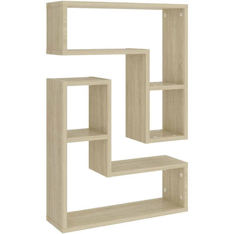 

vidaXL Estantes de pared 2 uds aglomerado 50x15x50 cm color roble - Marrón