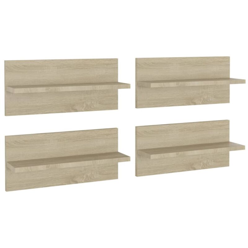 

vidaXL Estantes de pared aglomerado 40x11,5x18 cm 4 unidades roble Sonoma - Marrón