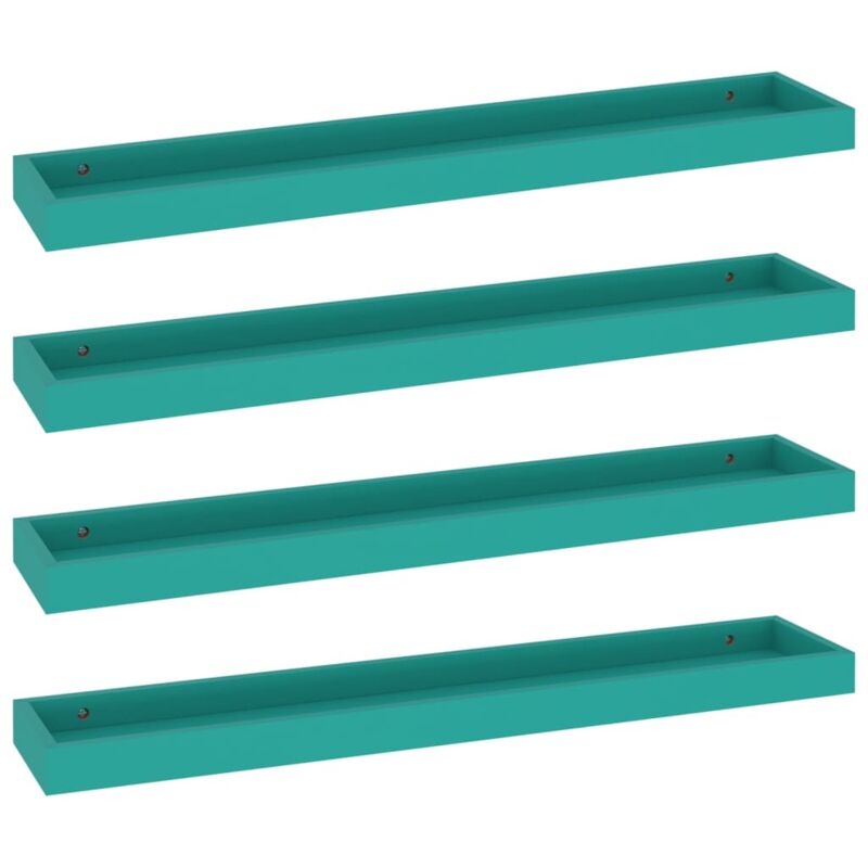 

vidaXL Estantes de pared Loggia MDF 4 uds azul 80x15x4 cm - Azul