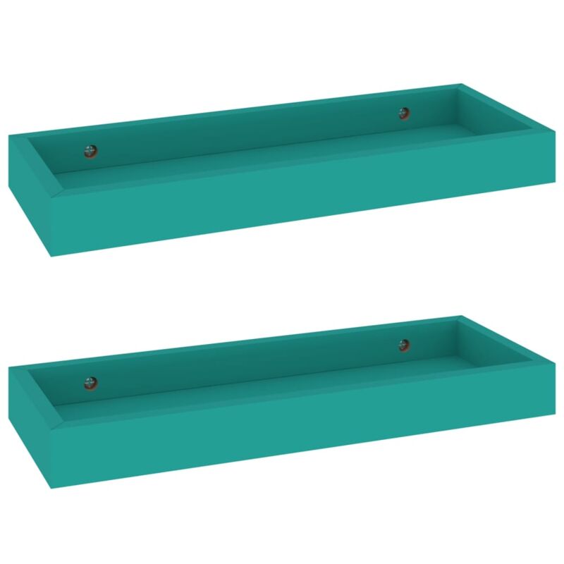 

vidaXL Estantes de pared Loggia MDF 2 uds azul 40x15x4 cm - Azul