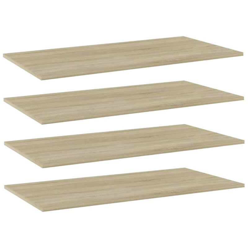 

Estantes estantería 4 uds aglomerado roble Sonoma 100x50x1,5 cm - Marrón - Vidaxl