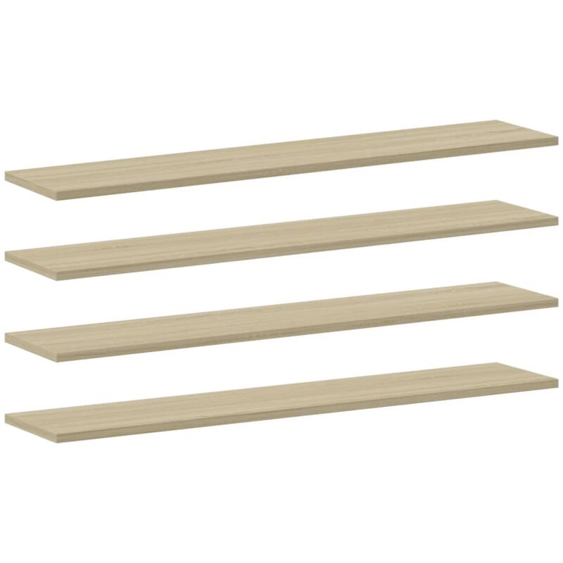 

vidaXL Estantes estantería 8 uds aglomerado roble Sonoma 100x20x1,5 cm - Marrón