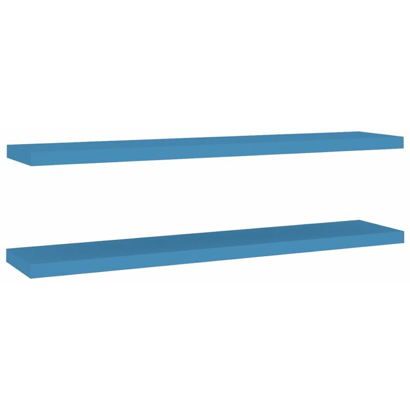 

vidaXL Estantes flotantes de pared azul MDF 120x23,5x3,8cm 2 uds - Azul