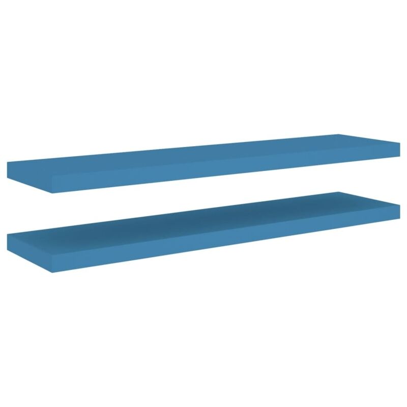 

vidaXL Estantes flotantes de pared azul MDF 100x23,5x3,8 cm 2 uds - Azul