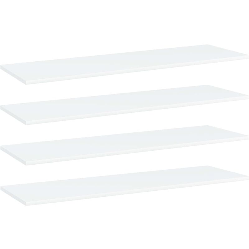 

vidaXL Estantes para estantería 4 uds aglomerado blanco 100x30x1,5 cm - Blanco