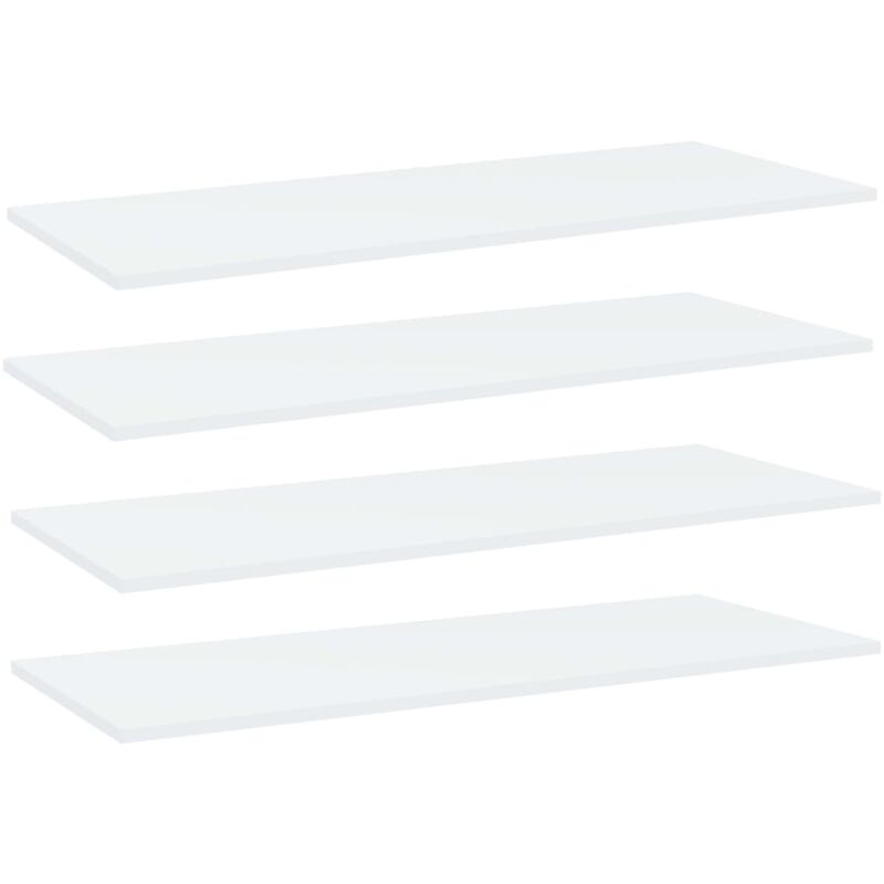 

vidaXL Estantes para estantería 4 uds aglomerado blanco 100x40x1,5 cm - Blanco