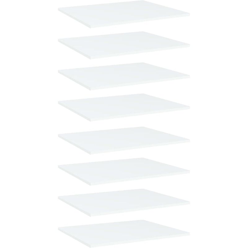 

vidaXL Estantes para estantería 8 uds aglomerado blanco 60x50x1,5 cm - Blanco
