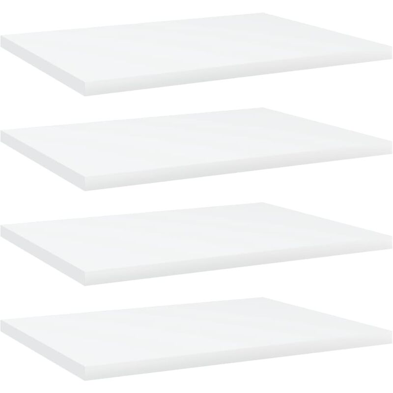 

vidaXL Estantes para estantería 4 uds aglomerado blanco 40x30x1,5 cm - Blanco