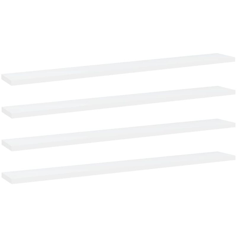 

vidaXL Estantes para estantería 4 uds aglomerado blanco 80x10x1,5 cm - Blanco