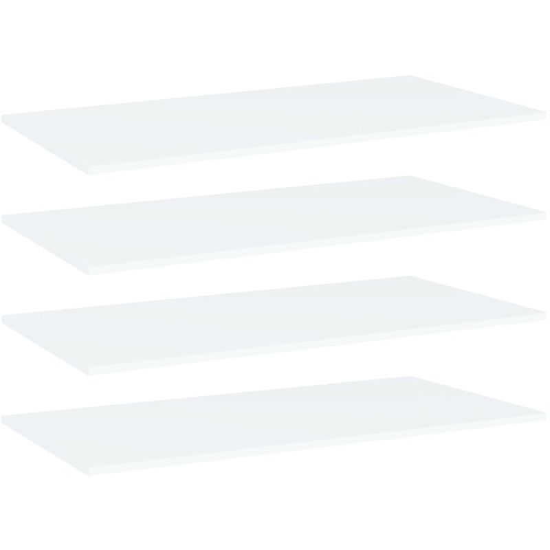

vidaXL Estantes para estantería 4 uds aglomerado blanco 80x20x1,5 cm - Blanco