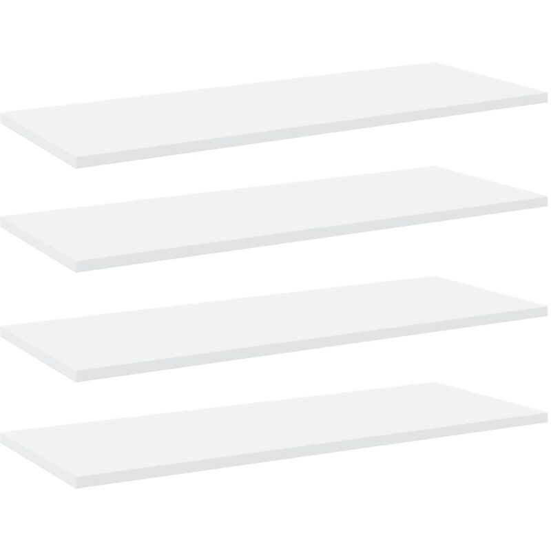 

vidaXL Estantes para estantería 4 uds aglomerado blanco 80x30x1,5 cm - Blanco