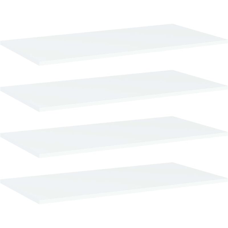 

vidaXL Estantes para estantería 4 uds aglomerado blanco 80x40x1,5 cm - Blanco