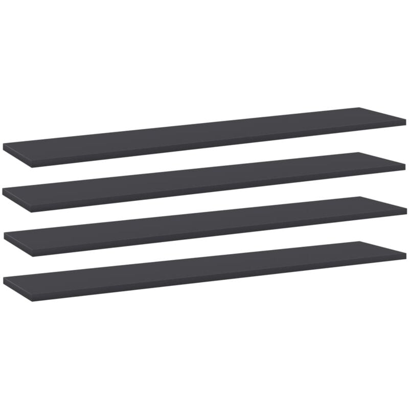 

vidaXL Estantes para estantería 4 uds aglomerado gris 100x20x1,5 cm - Gris