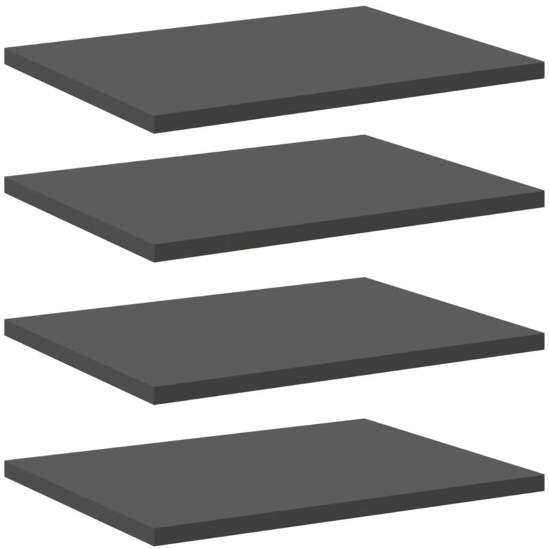 

vidaXL Estantes para estantería 4 uds aglomerado gris 40x30x1,5 cm - Gris