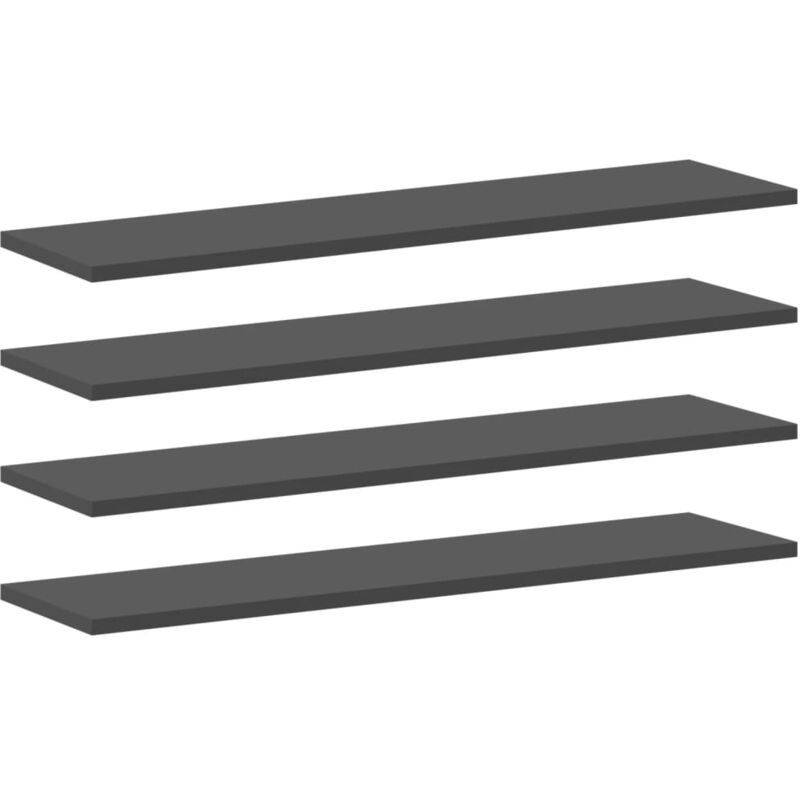 

vidaXL Estantes para estantería 4 uds aglomerado gris 80x20x1,5 cm - Gris