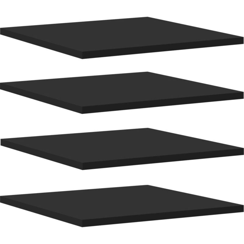 

vidaXL Estantes para estantería 4 uds aglomerado negro 40x40x1,5 cm - Negro