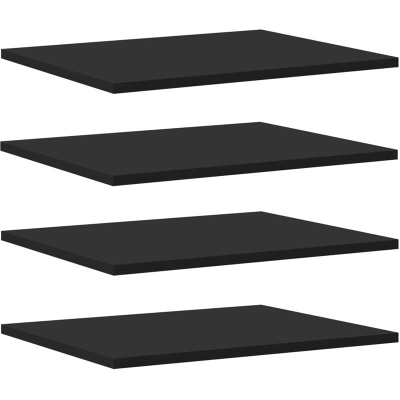 

vidaXL Estantes para estantería 4 uds aglomerado negro 40x50x1,5 cm - Negro