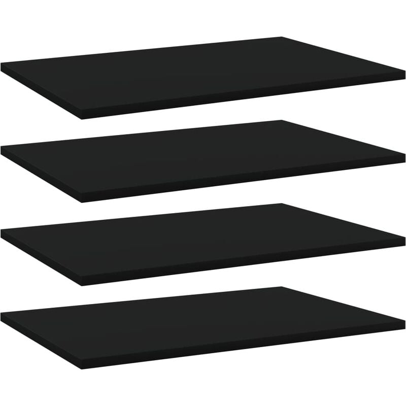 

vidaXL Estantes para estantería 4 uds aglomerado negro 60x40x1,5 cm - Negro