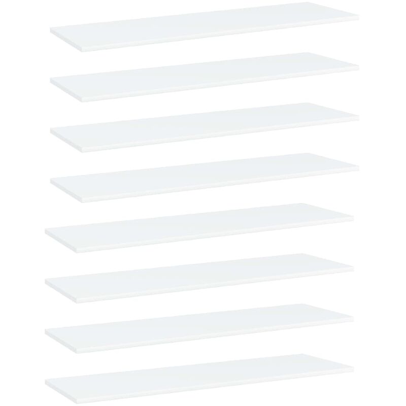 

vidaXL Estantes para estantería 8 uds aglomerado blanco 100x30x1,5 cm - Blanco