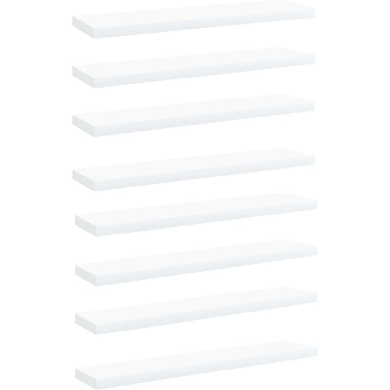 

vidaXL Estantes para estantería 8 uds aglomerado blanco 40x10x1,5 cm - Blanco