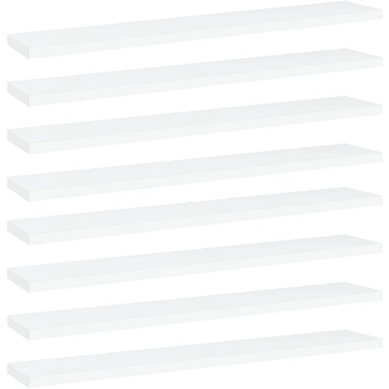 

vidaXL Estantes para estantería 8 uds aglomerado blanco 60x10x1,5 cm - Blanco