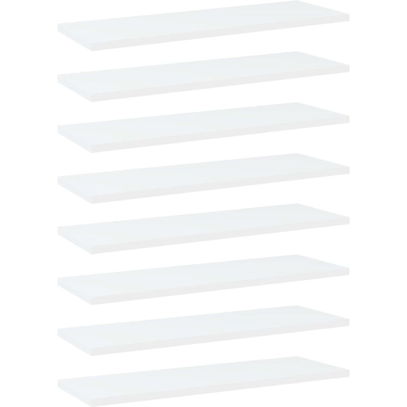 

vidaXL Estantes para estantería 8 uds aglomerado blanco 60x20x1,5 cm - Blanco