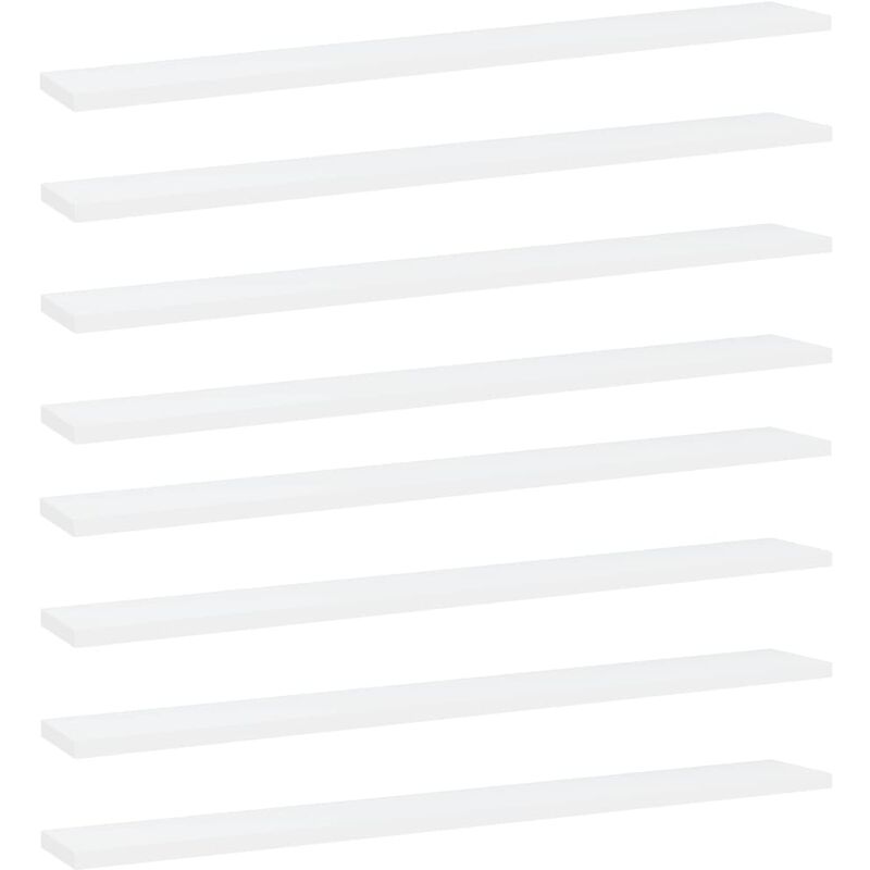 

vidaXL Estantes para estantería 8 uds aglomerado blanco 80x10x1,5 cm - Blanco