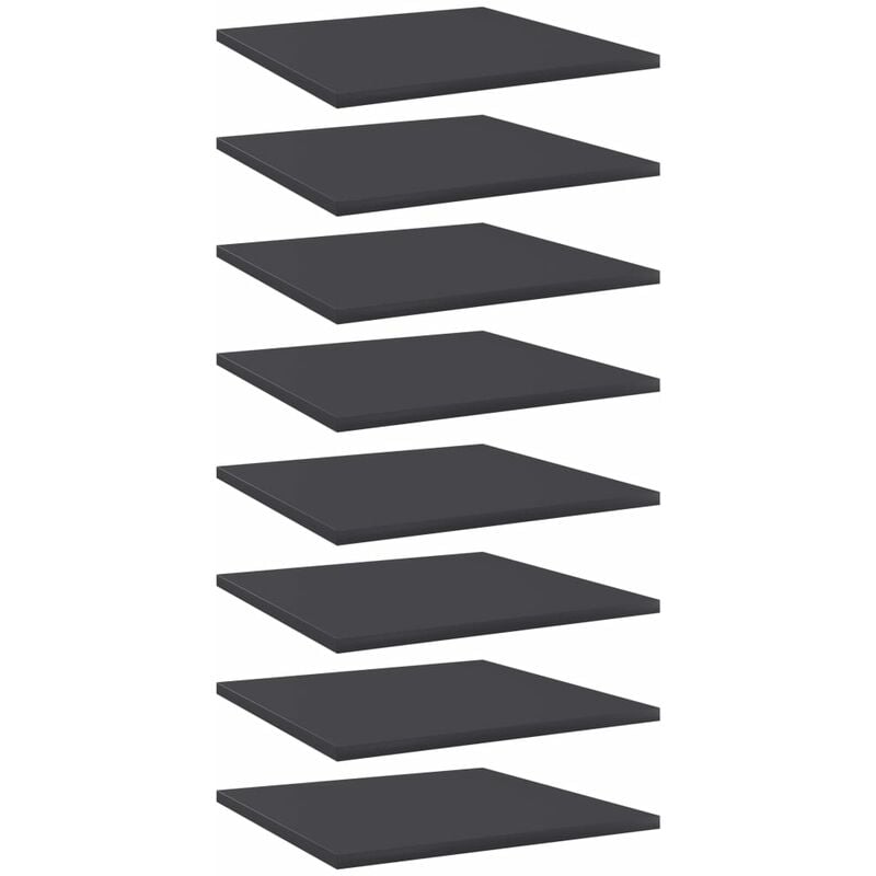 

vidaXL Estantes para estantería 8 uds aglomerado gris 40x40x1,5 cm - Gris