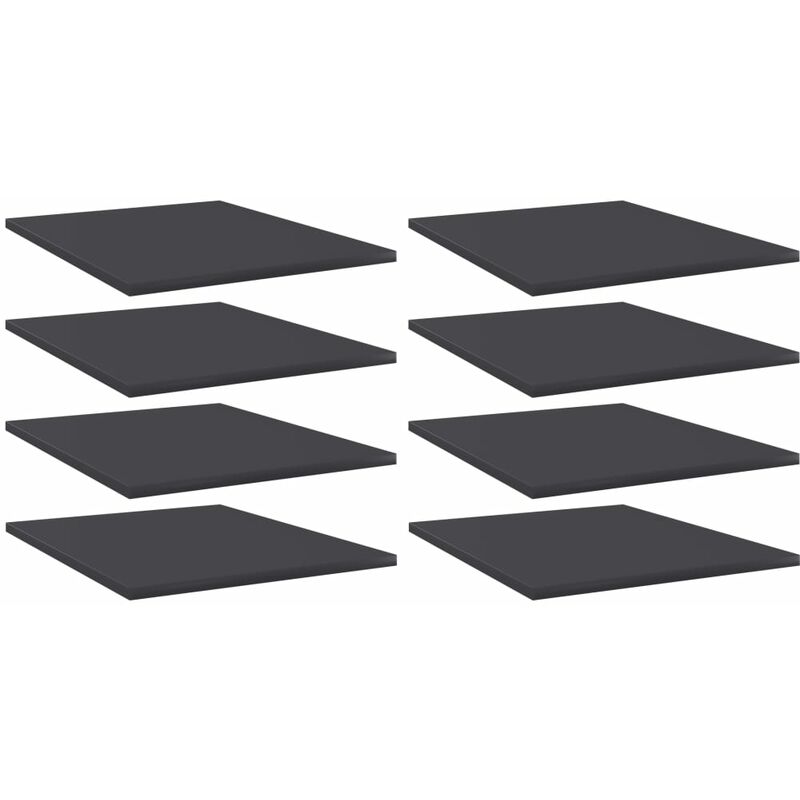 

vidaXL Estantes para estantería 8 uds aglomerado gris 40x50x1,5 cm - Gris