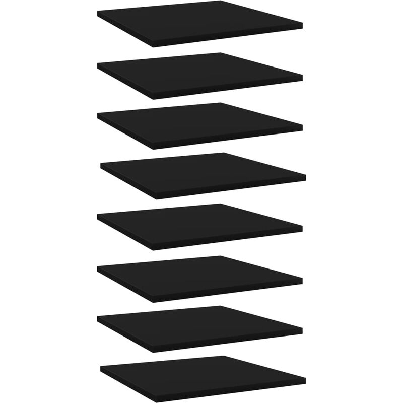 

vidaXL Estantes para estantería 8 uds aglomerado negro 40x40x1,5 cm - Negro