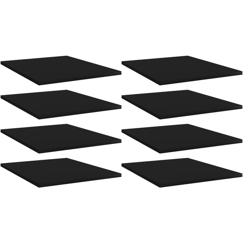 

vidaXL Estantes para estantería 8 uds aglomerado negro 40x50x1,5 cm - Negro