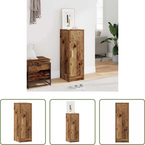 vidaXL Estantes para zapatos -  Mueble zapatero de aglomerado roble artisan 32x35x92 cm
