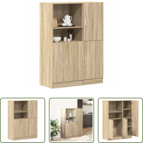 vidaXL Estantes -  Set de muebles de cocina 2 pzas madera ingeniería roble sonoma