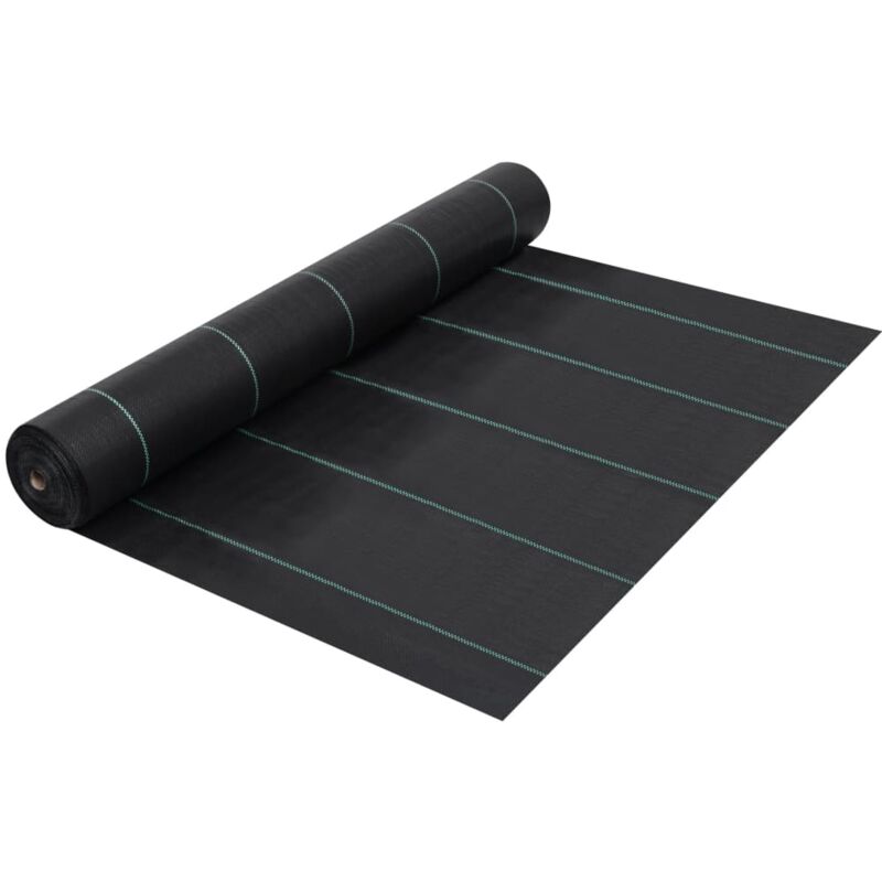

vidaXL Estera de control de malezas y raíces PP negro 1x200 m