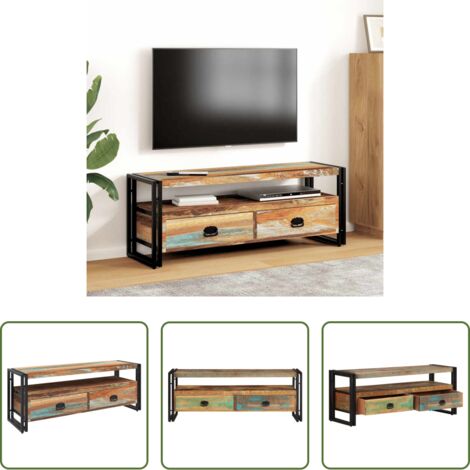 vidaXL Estilo vintage -  Mueble de TV madera maciza reciclada