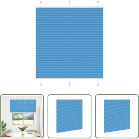 vidaXL Estor plisado -  Estor Plisado azul 115x150 cm Tela Ancho 114,4 cm Poliéster