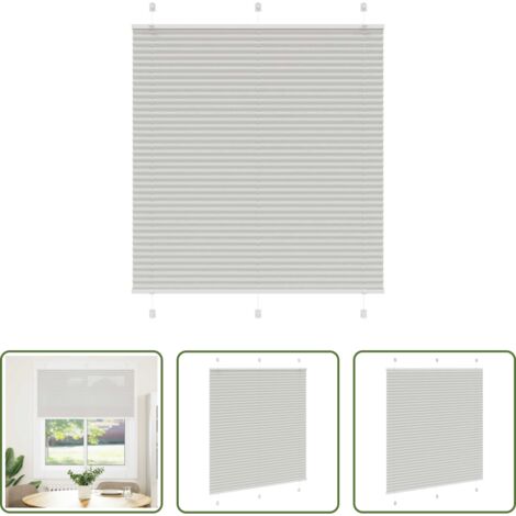 vidaXL Estor plisado -  Estor Plisado gris claro 115x150 cm Tela Ancho 114,4 cm