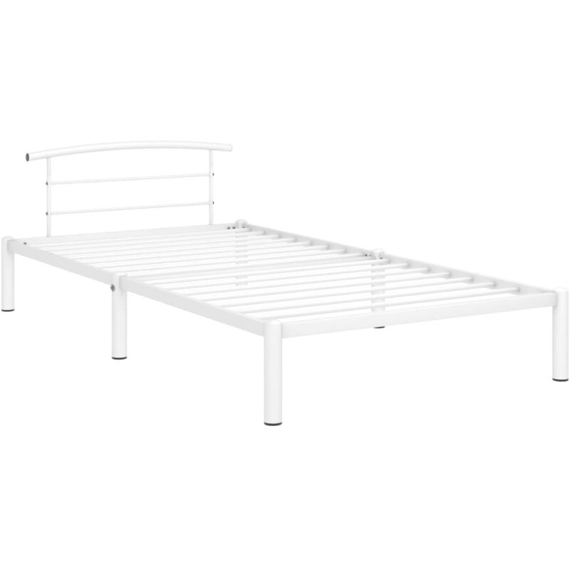 

vidaXL Estructura de Cama de Metal Blanco 100x200 cm - Blanco