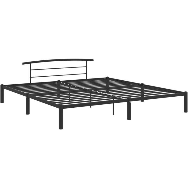 

vidaXL Estructura de Cama de Metal Negro 200x200 cm - Negro