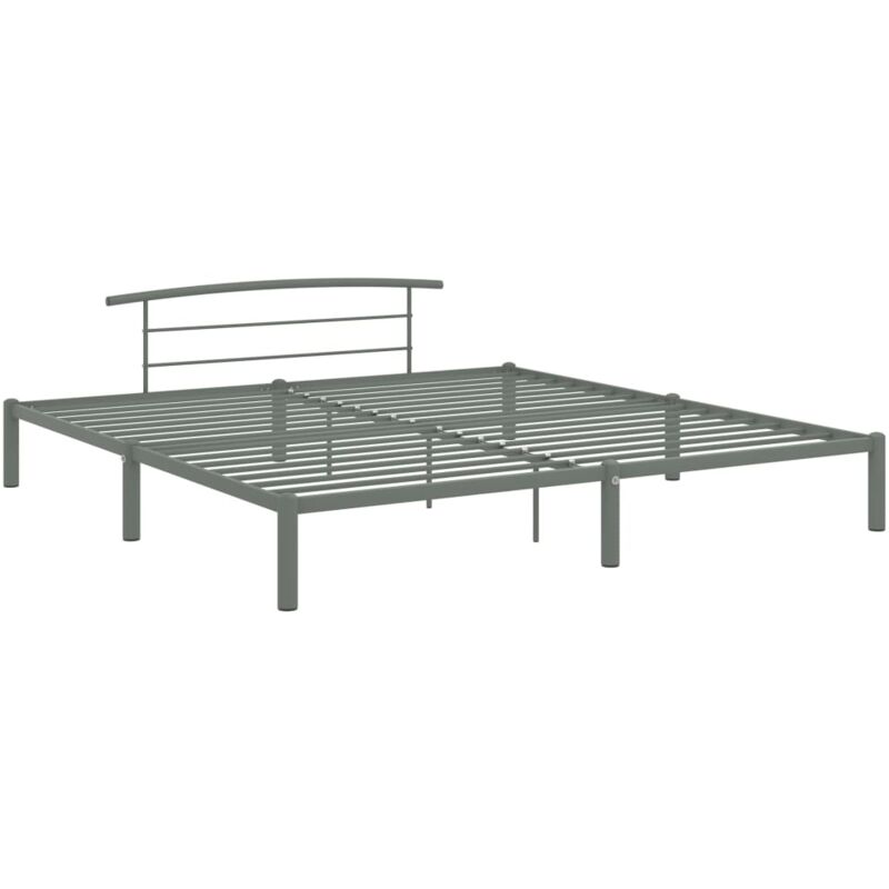 

vidaXL Estructura de Cama de Metal Gris 200x200 cm - Gris