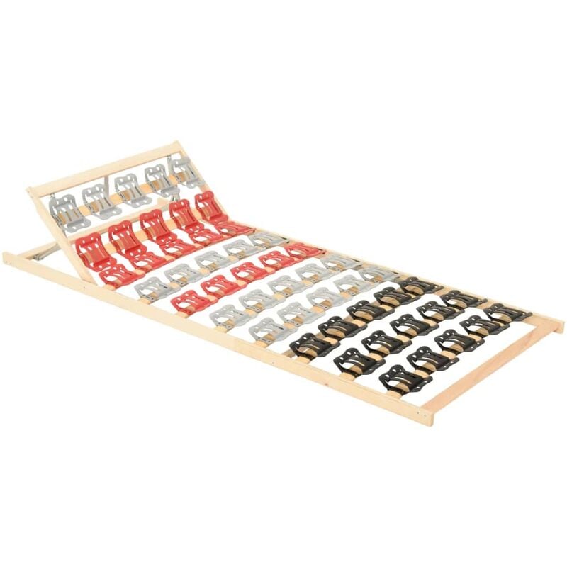 

Estructura de cama con cabezal ajustable 12 listones 100x200 cm - Marrón - Vidaxl