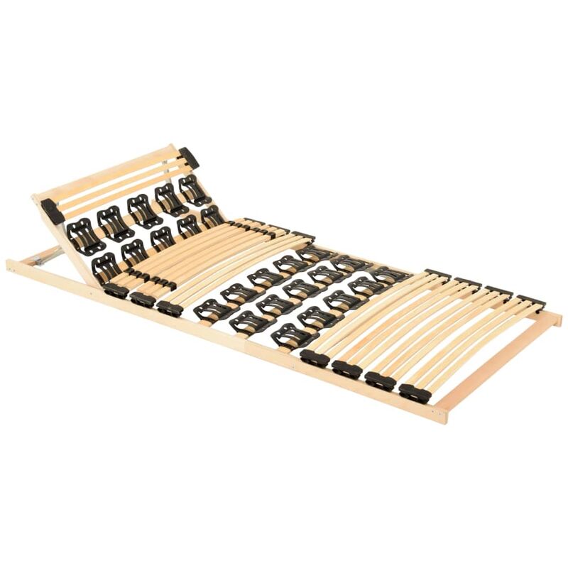 

Estructura de cama con cabezal ajustable 38 listones 120x200 cm - Marrón - Vidaxl