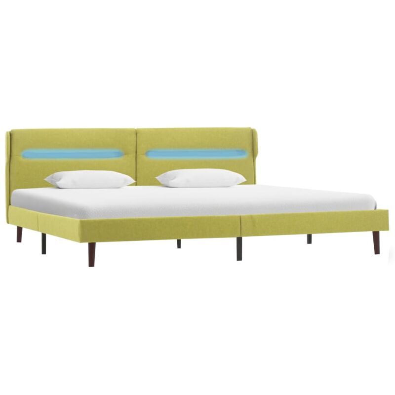 

Estructura de Cama con LED Tela Verde 180x200 cm - Verde - Vidaxl
