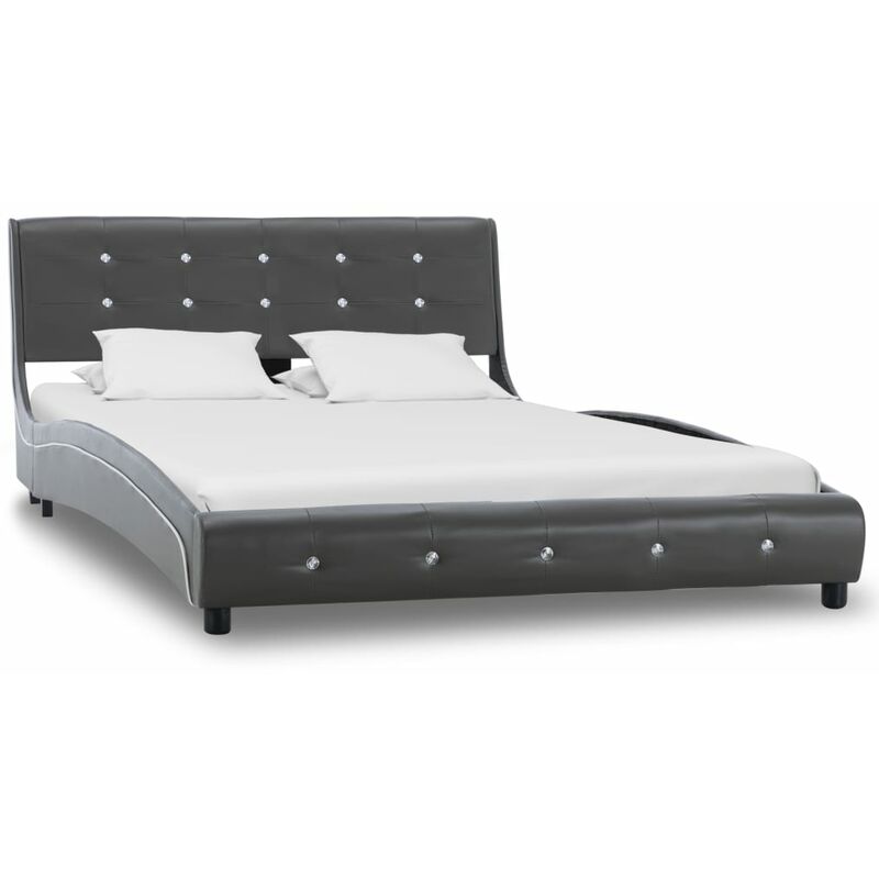 

Estructura de cama cuero sintético gris 120x190 cm - Gris - Vidaxl