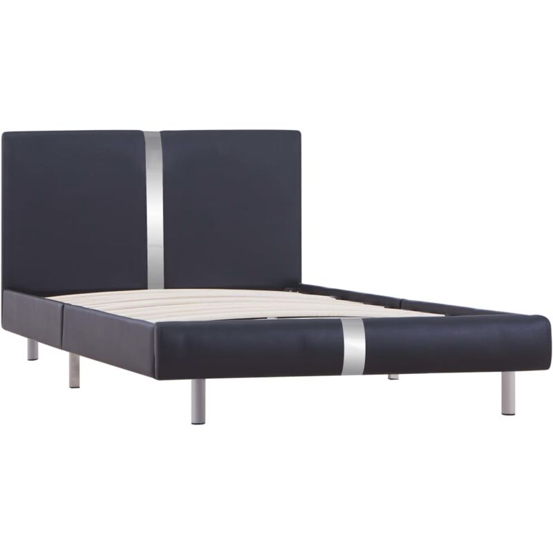 

Estructura de Cama de Cuero Sintético Negro 90x200 cm - Negro - Vidaxl