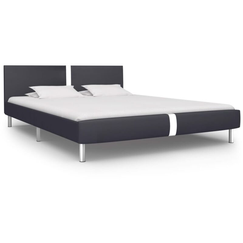 

Estructura de Cama de Cuero Sintético Negro 180x200 cm - Negro - Vidaxl