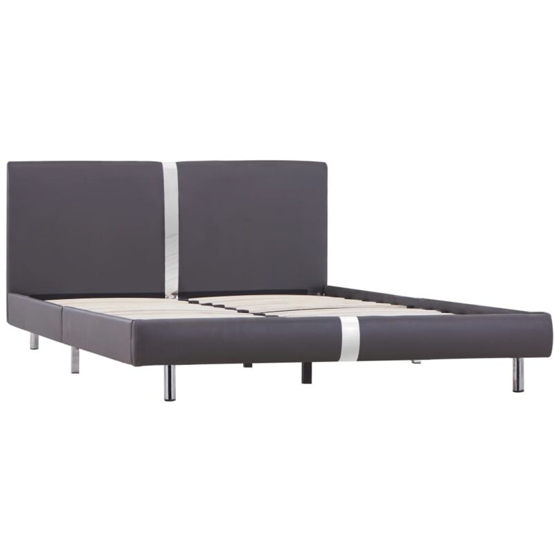 

Estructura de Cama de Cuero Sintético Gris 140x200 cm - Gris - Vidaxl
