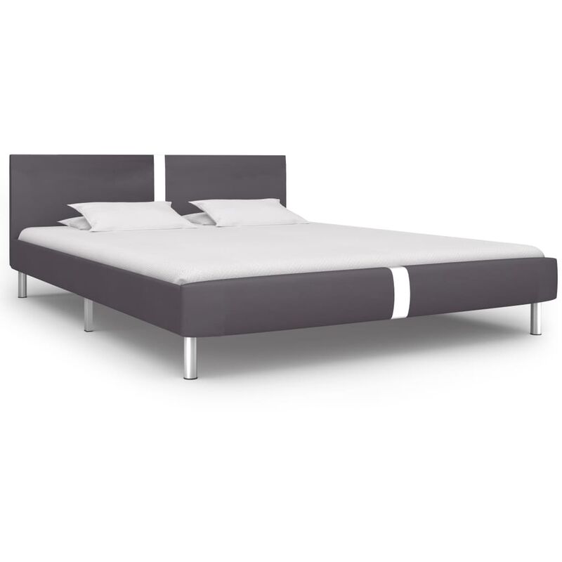 

Estructura de Cama de Cuero Sintético Gris 180x200 cm - Gris - Vidaxl