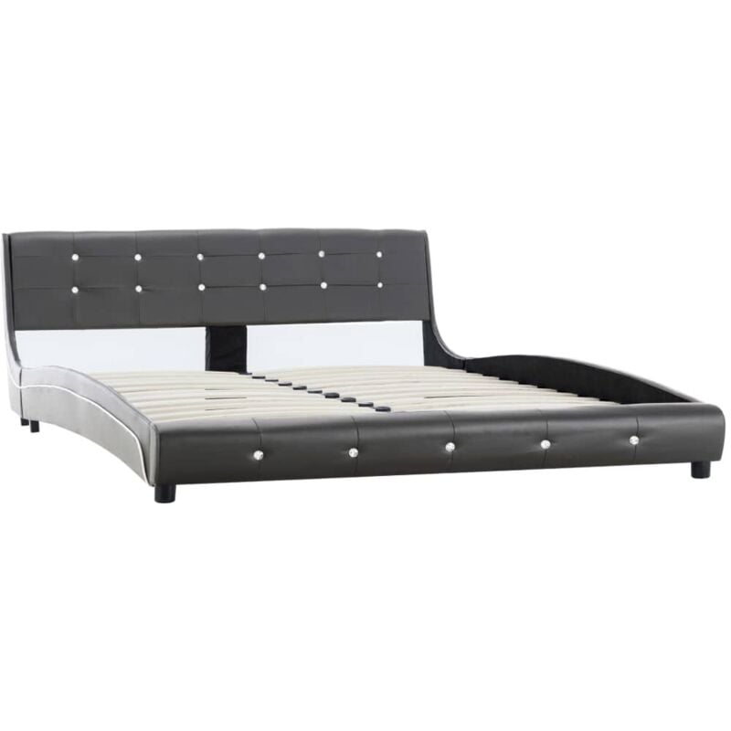 

Estructura de cama de cuero sintético gris 150x200 cm - Gris - Vidaxl
